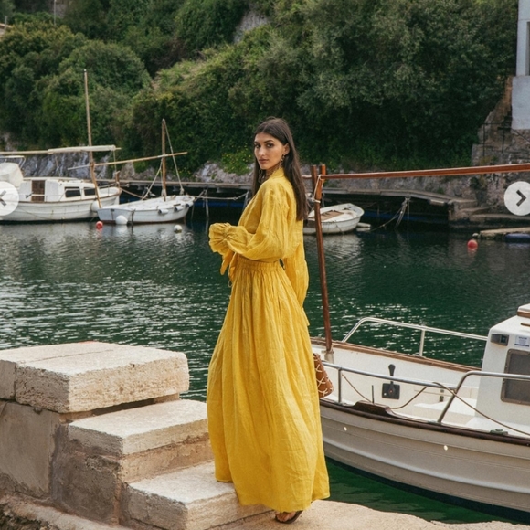 ZARA * Set Maxi Long  Ramie Boho Skirt and Knotted Shirt - Picture 3 of 16